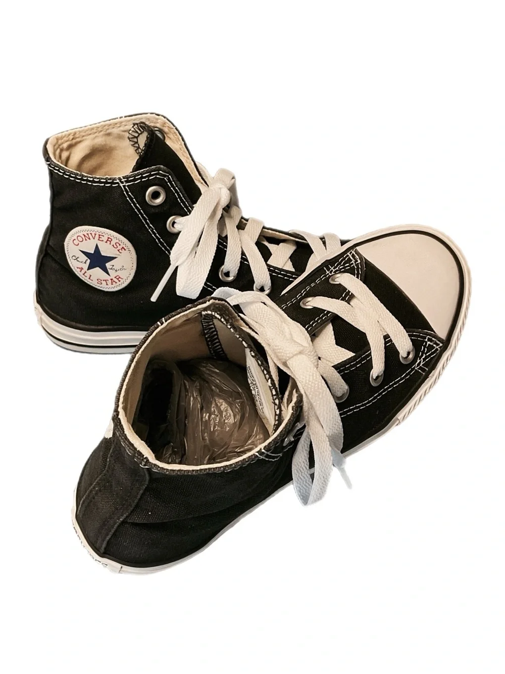 Converse Chuck Taylor All Star Youth 2 Black Hi Top Sneaks Slip on Unisex